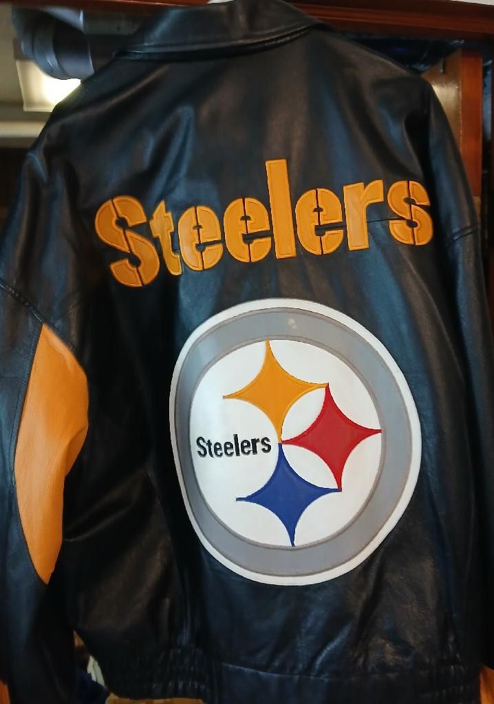 Genuine Leather Pittsburgh Steelers Jacket Coat XXXL
