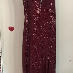 Red Sequined Dress