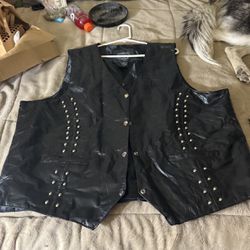 Brand New Leather Vest 4X