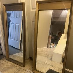 Antique mirror in gold color 
