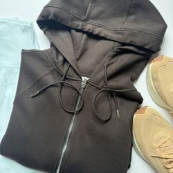 Women's Espresso Brown Zip Up Hoodie