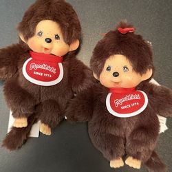 Monchichi keychain set boy and girl