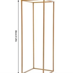 tall flower Metal Floor Vase Gold