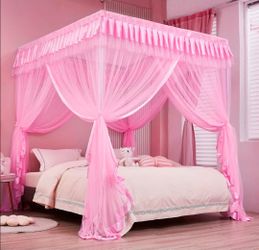 NWOT Canopy Bed Curtains Queen Size for Girls Princess Bed