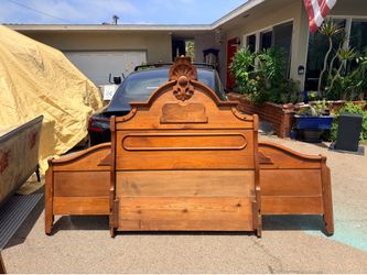 Antique Victorian style headboard for twin bed