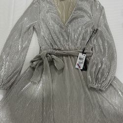 Women's  Dress V Neck Flared Dress Long Lantern Sleeve Dresses with Belt  Party Dress