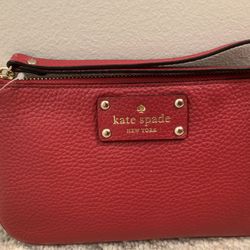 ♥️ Valentine Gift - New Kate Spade Red Leather Wristlet, Authentic Kate spade Leather  Wristlet Purse