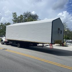 Sheds Relocated , Movemo Casita De Patio Container Rv Trailer Crane 
