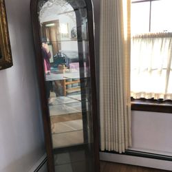 Wood And Glass Display Cabinet