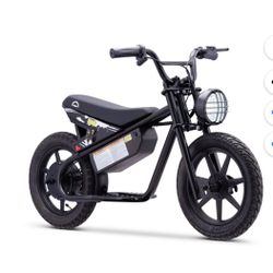 Droyd Weeler Electric Mini Bike for Kids 6-12 - 24V 8Ah Battery, 6-10 MPH, Up to 8 Miles, LED Lights