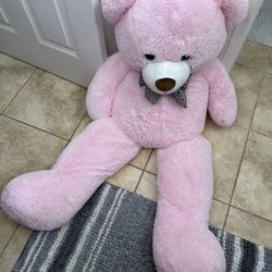 Jumbo Stuffed Teddy Bear Plush Pink Cute