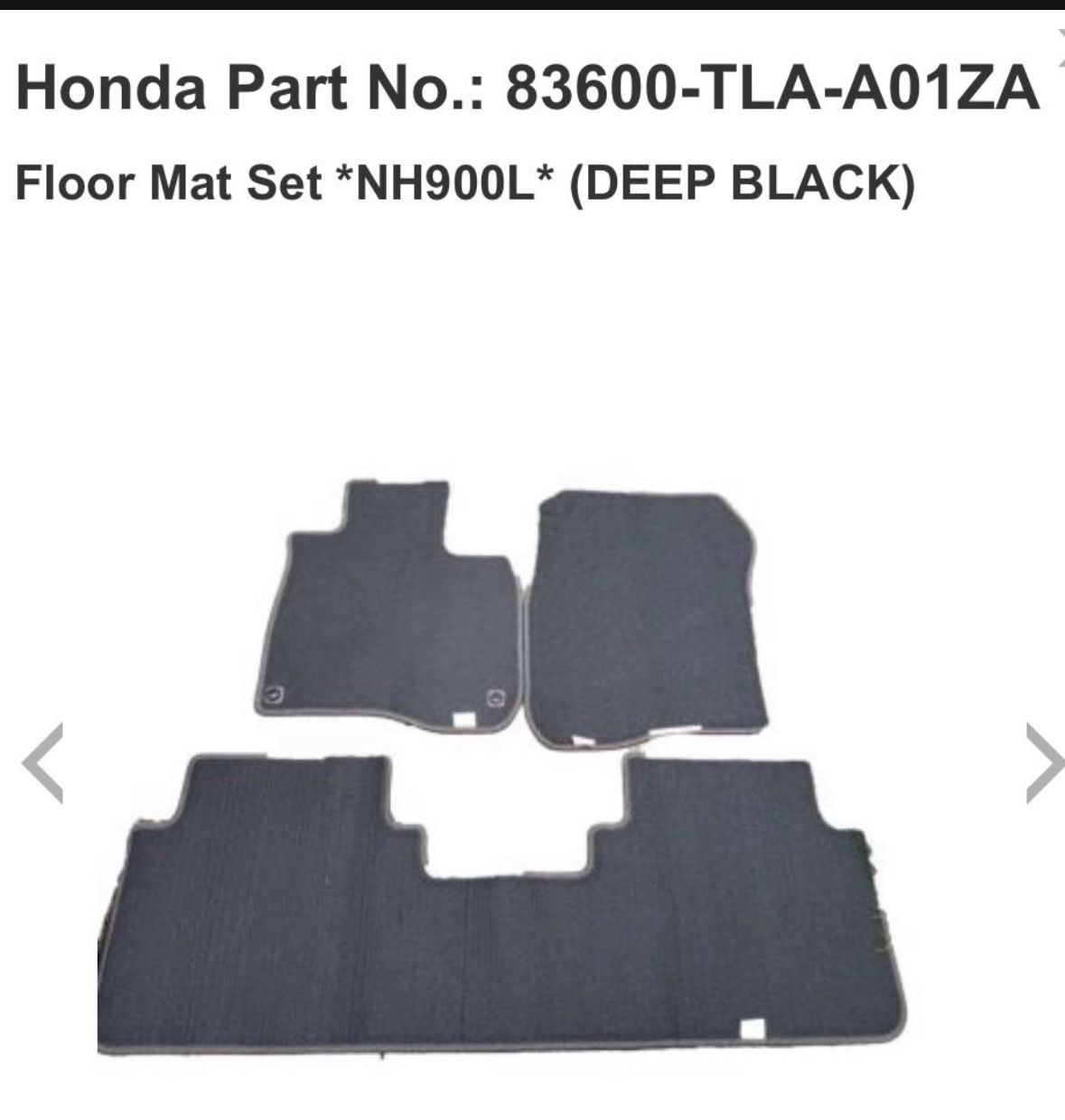 New Honda Mat Set