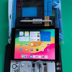 Apple IPad 7th Generation (10.2” Retina / IOS 18) 32GB with kids case, Pen & Accessories (Netflix, zoom, Roblox etc supported)