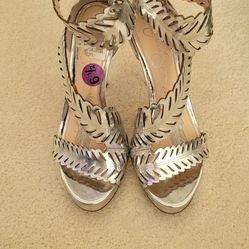 Silver Jessica Simpson Heels 