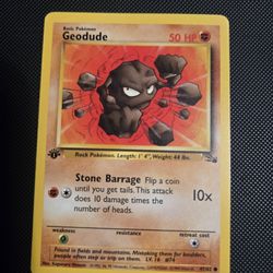 Geodude first 1st edition fossil set Pokemon TCG card