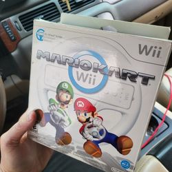Nintendo Wii Mario Kart Game With Steering Wheel Complete In Box Excellent Condition 