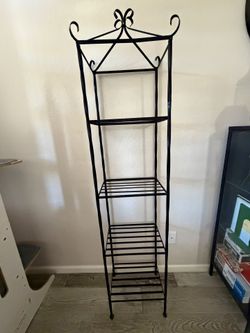 Black wrought iron shelf - $25