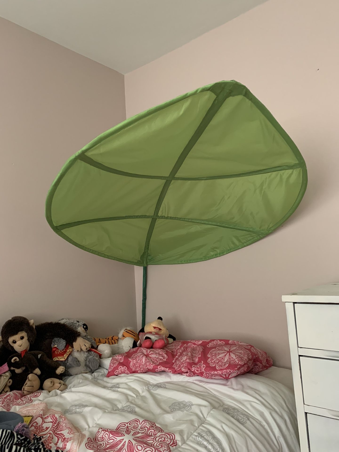 Kids bed green canopy from ikea