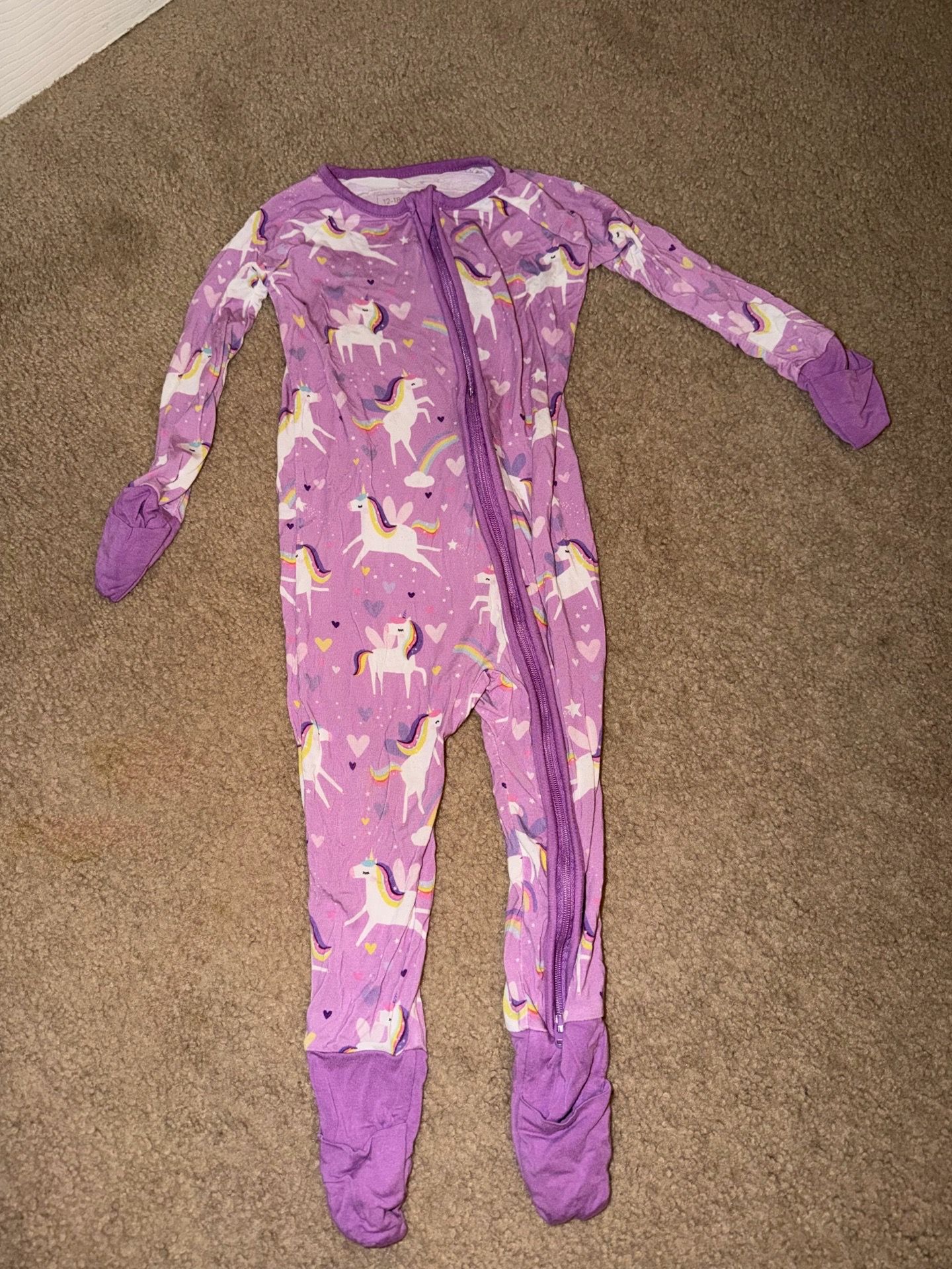 Little Sleepies unicorn sleeper size 12-18 months