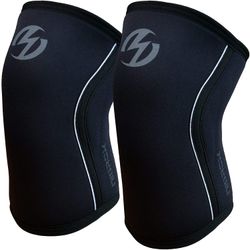 SIZE LARGE Knee Sleeves (1 Pair), 7mm Neoprene Compression Knee Braces, Great Support for Cross Training, Weightlifting, Powerlifting, Squats, Basketb