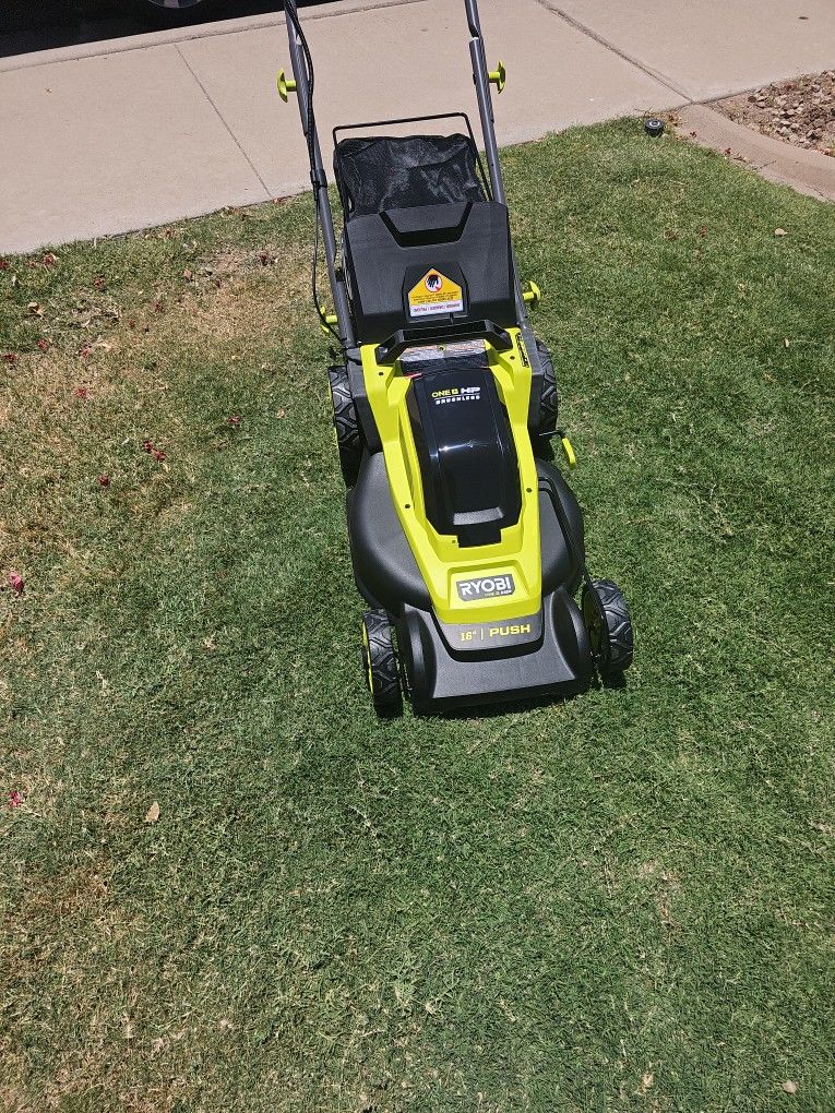$175Ryobi 16" LAWN MOWER 18VFirst $175 Takes it Includes 2 -8AH Batteries And CHARGER 