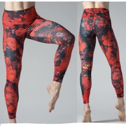 Colorful spandex yoga leggings women size XLarge 