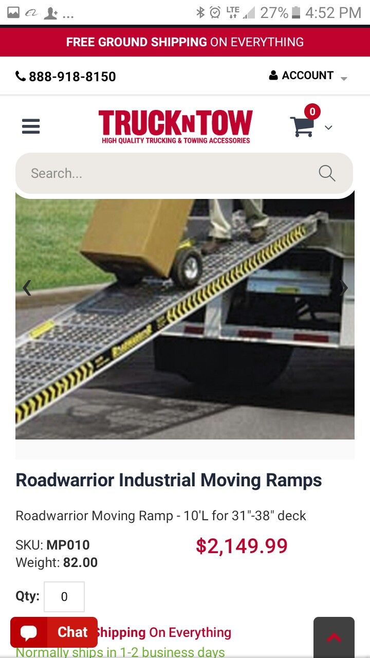 R.O.M Surefoot Road Warrior Walkway Ramp, 14inx26ft semi truck ramp - $899