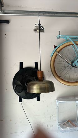 Darkaway Industrial Pendant Light Fixtures Ceiling Hanging with Hammered Metal Shade, Black Pendant Light for Kitchen Island Lighting Hanging Lamp Adj