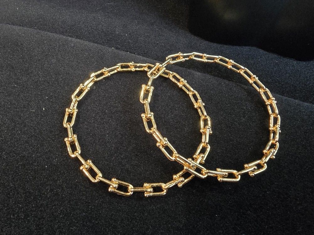 21k Gold Plated Bangel Set
