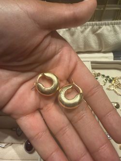 Yellow gold  hoops