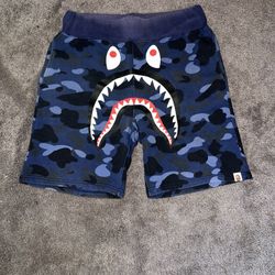 Bape Navy Camo Shark Shorts 🏙️