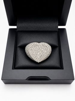 925 Sterling Silver 5.00CT MOISSANITE heart Men’s Ring Size 11 or 12