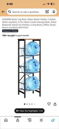 Water jug rack/holder
