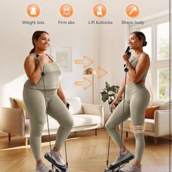 Niceday Exercise Steppers, Mini Stair Climber with Resistance Bands Home Workout Equipment with 300 lbs Load Capacity, Hydraulic Fitness Stepper with 