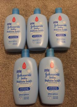 Johnsons Baby Bubble Bath Lot of 5