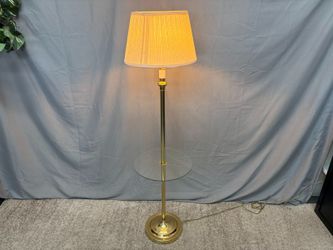 Brass Glass Table Floor Lamp