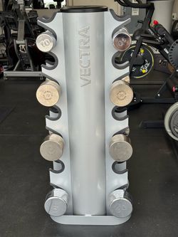 Vectra dumbell rack and dumbells
