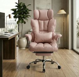 NEW IN SEALED BOX – Pink Ergonomic Executive Office Chair w/ Footrest – 400LB Capacity