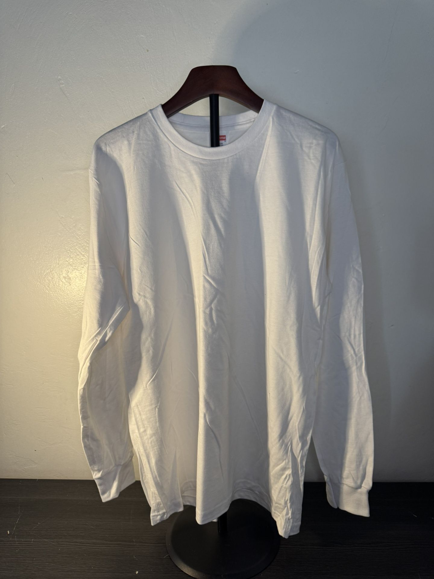 Supreme - Long Sleeve Blank Tee Shirt “White” (Size Large Men’s) Brand New !! Never Worn !!