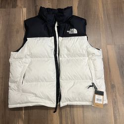 The Northface 1996 Retro Nuptse 700 Down Puffer Vest Jacket Black / White - XXL