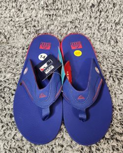 Reef Fanning X MLB Texas Rangers Bottle Opener Blue Red Flip Flops Men Size 10 Reef | Shoes | Nwt Reef X Mlb Texas Rangers Flip Flops With  main image 2