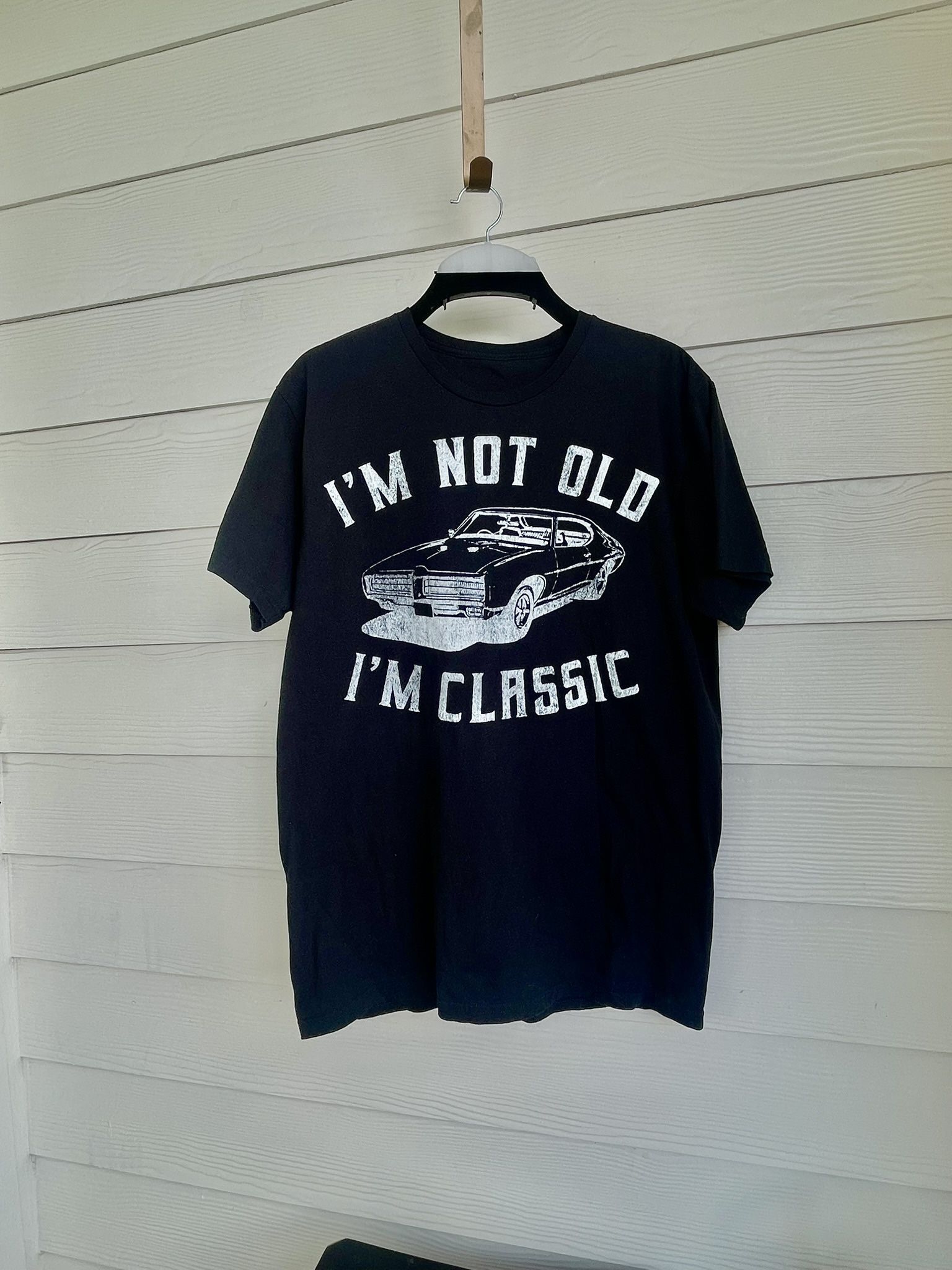 I’m Not Old I’m Classic Car Black Men’s T-Shirt Sz L