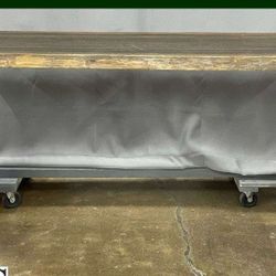 CONSOLE TABLE WITH CHROME BASE 