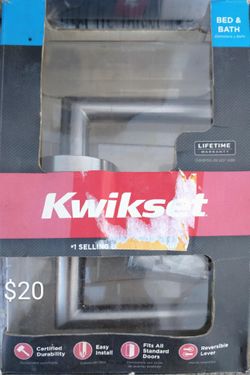 Kwikset Milan Satin Nickel Interior Bed/Bath Privacy Door Handle