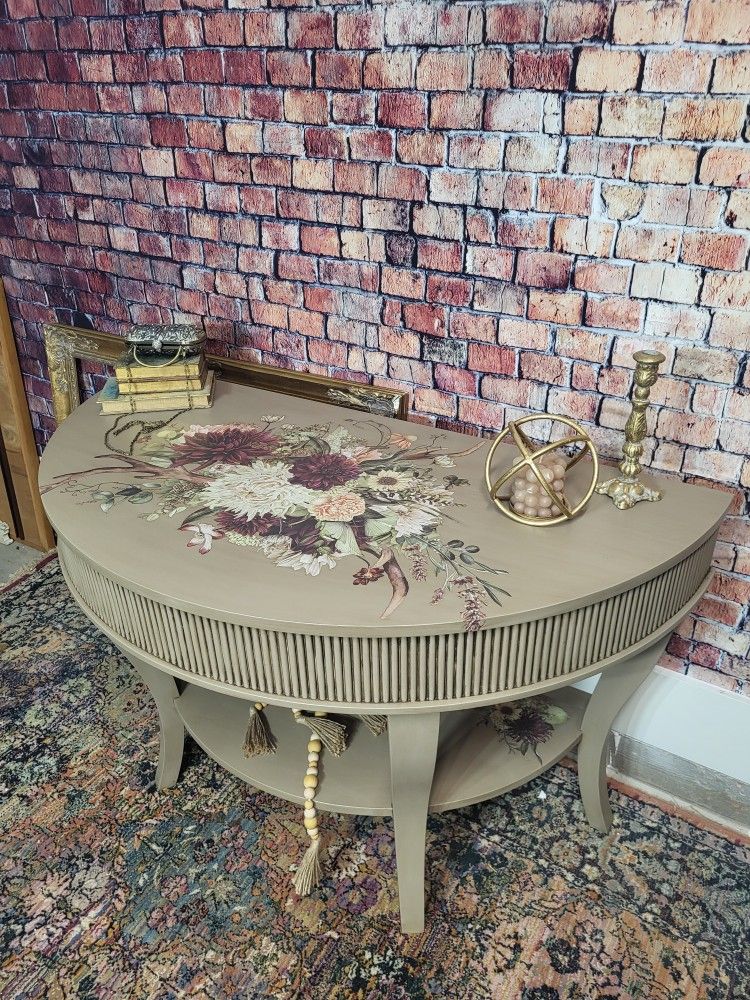 Gorgeous Hand Painted Entryway, foyer, console  Or Living Room Table.