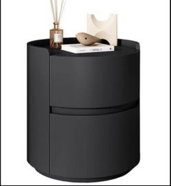 Mireo Black Round Nightstand ($265 Retail)