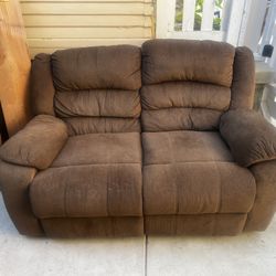 Barley Used Love Seat Recliner