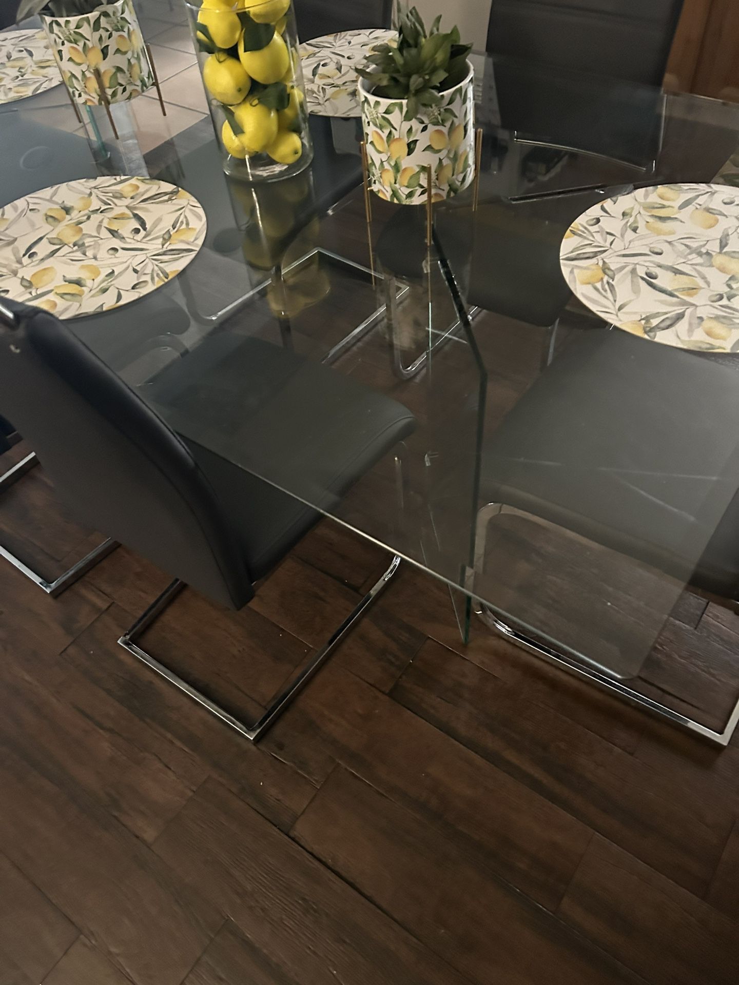 Glass Dining Room Table (chairs Not Included)