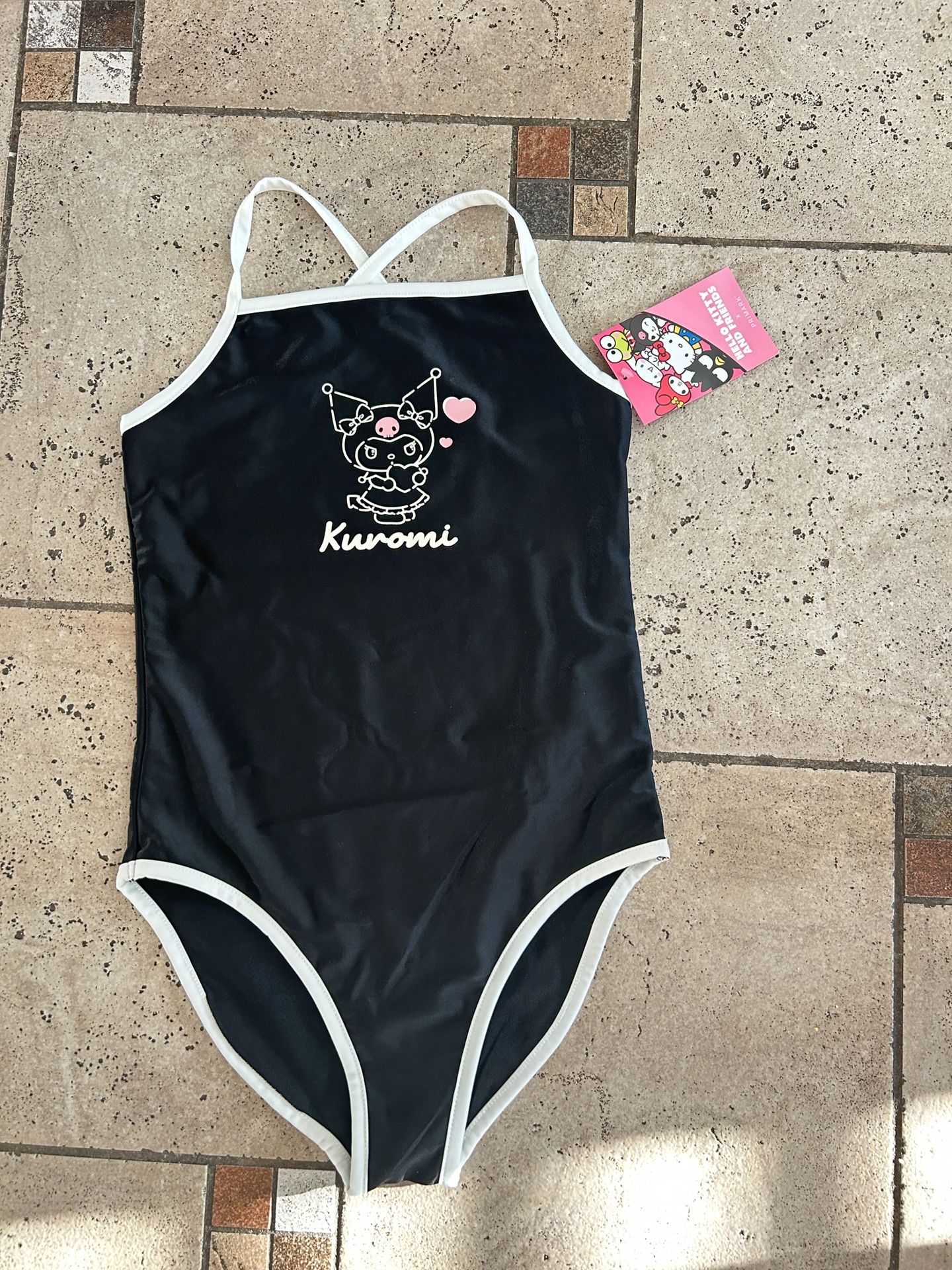 NWT Licensed Sanrio Kuromi girls Swimwear size 10/11 yrs 