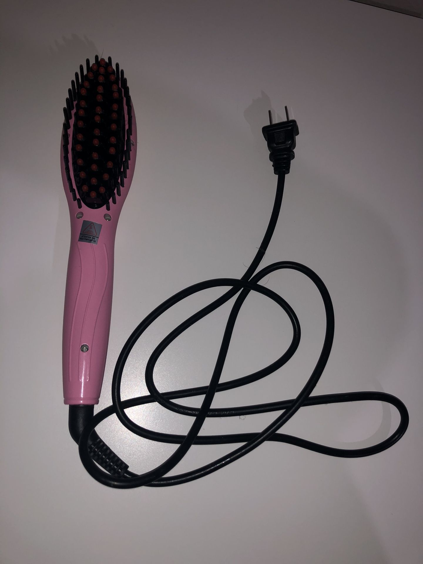 Hair straightening brush